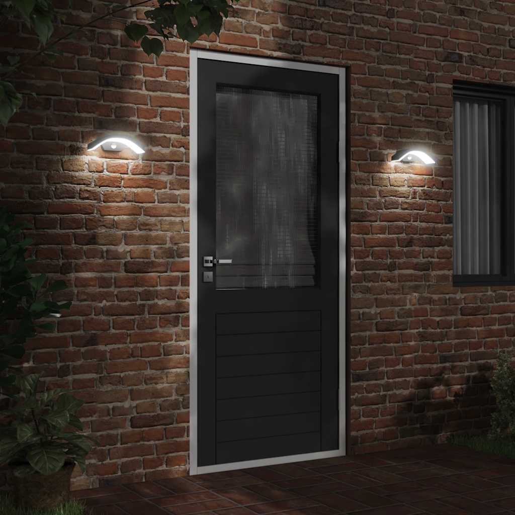 Vidaxx Außenwandleuchte LED mit Sensoren, Aluminiumguss schwarz