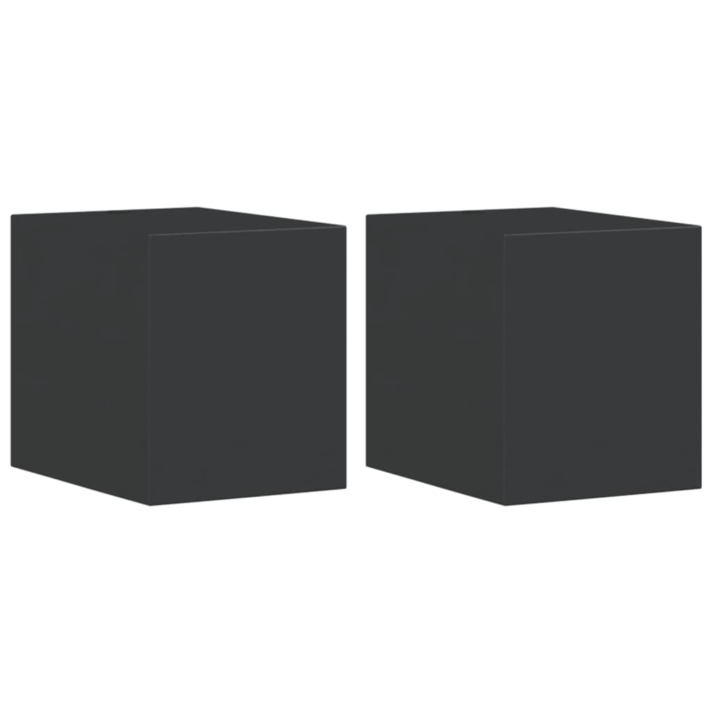 VidaXL Außenwandleuchten 2 Stück Aluminiumguss schwarz