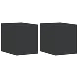 VidaXL Außenwandleuchten 2 Stück Aluminiumguss schwarz