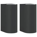 VidaXL Außenwandleuchten 2 Stück Aluminiumguss schwarz