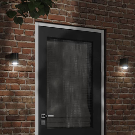 VidaXL Außenwandleuchten 2 Stück Aluminiumguss schwarz