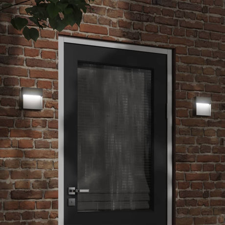 VidaXL Außenwandleuchte LED Aluminiumguss schwarz