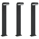 Vidaxx Außenstehleuchten 3 Stk. 80 cm Aluminiumguss schwarz