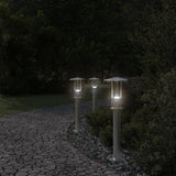 Vidaxx Außenstehleuchte 3 Stk. 60 cm Edelstahl silberfarben