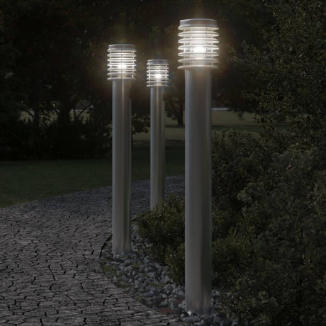 Vidaxx Außenstehleuchte 3 Stk. 110 cm Edelstahl silberfarben
