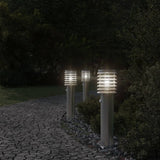 Vidaxx Außenstehleuchten 3 Stk. mit Sensoren 60 cm Edelstahl silber