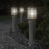 Vidaxx Außenstehleuchten 3 Stk. mit Sensoren 60 cm Edelstahl silber