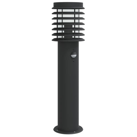 VidaXL Außenstehleuchte mit Sensor 60 cm Edelstahl schwarz