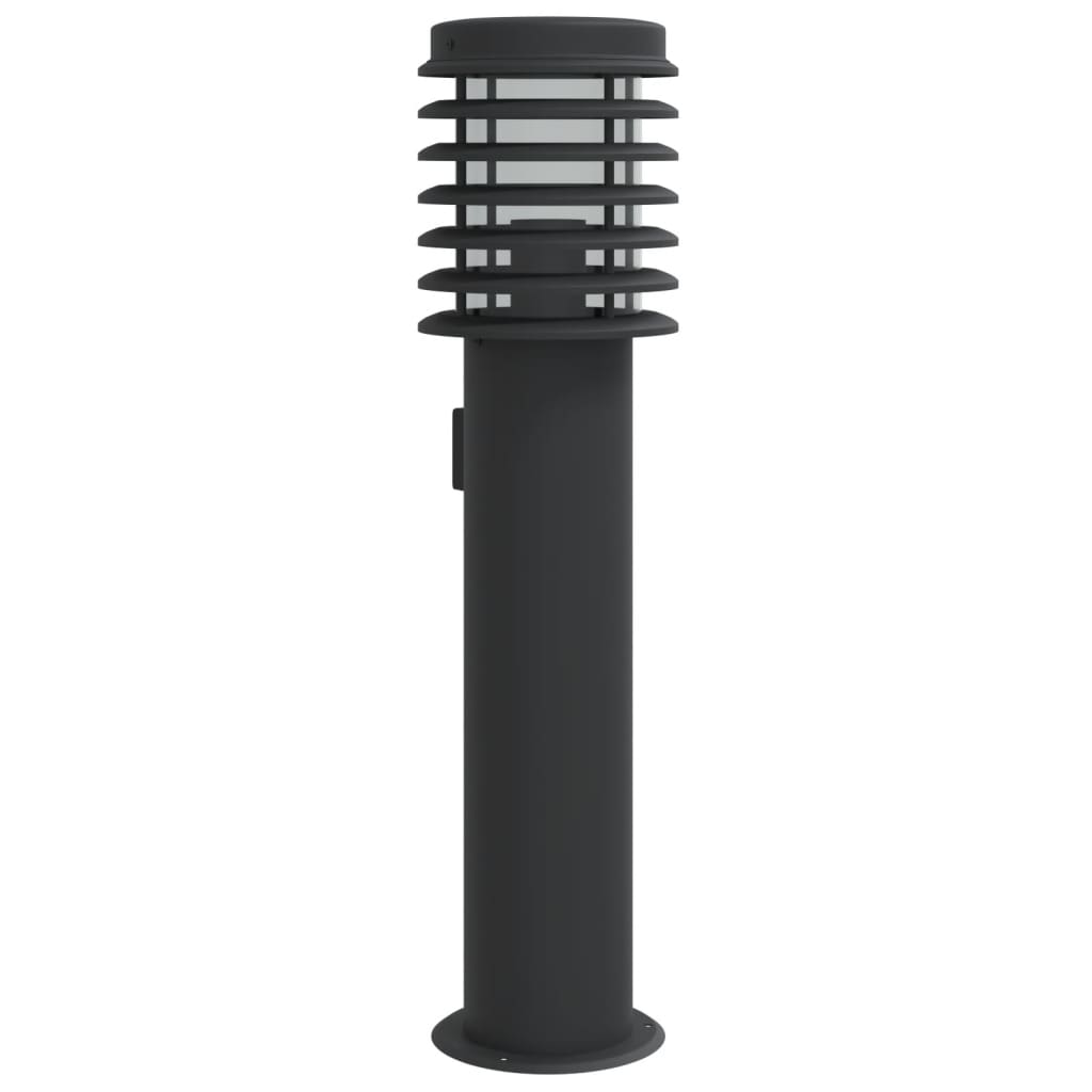 Vidaxx Außenstehleuchte mit Fassung 60 cm Edelstahl schwarz