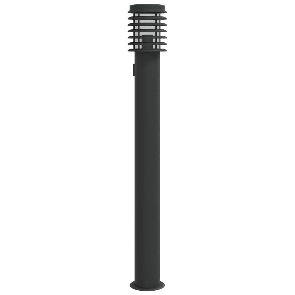 Vidaxx Außenstehleuchte mit Fassung 110 cm Edelstahl schwarz