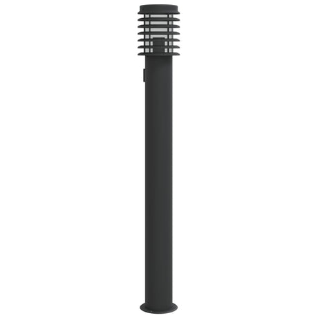 Vidaxx Außenstehleuchte mit Fassung 110 cm Edelstahl schwarz