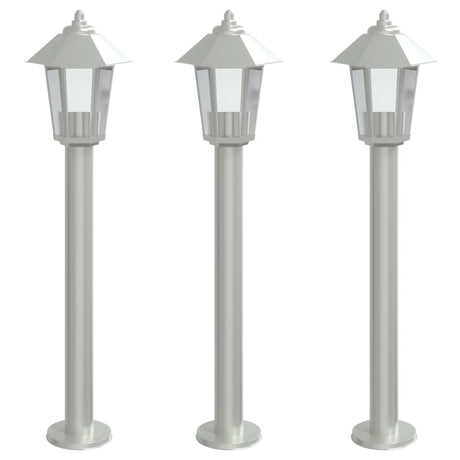 Vidaxx Außenstehleuchte 3 Stk. 80 cm Edelstahl silberfarben