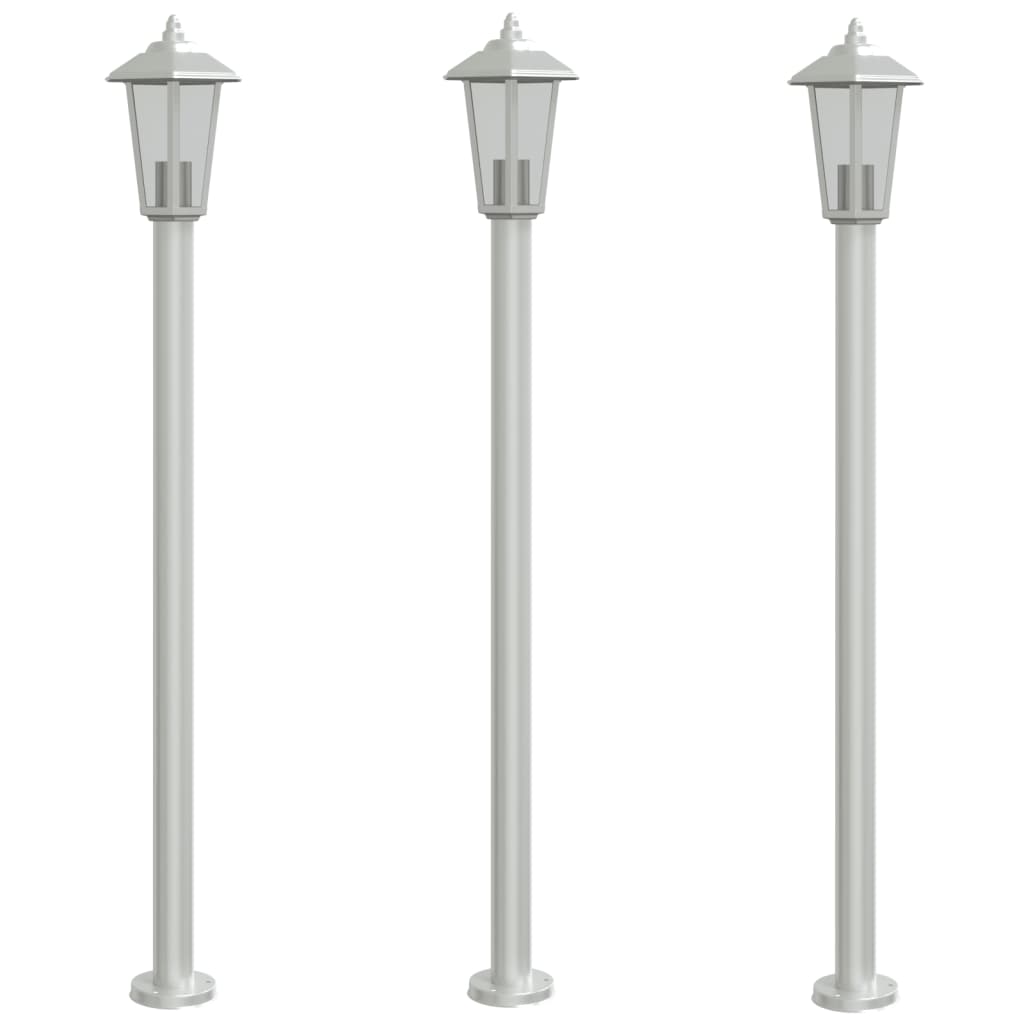 Vidaxx Außenstehleuchte 3 Stk. 120 cm Edelstahl silberfarben