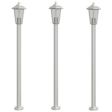 Vidaxx Außenstehleuchte 3 Stk. 120 cm Edelstahl silberfarben