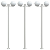 Vidaxx Außenstehleuchten 3 Stk. 215 cm Edelstahl silberfarben
