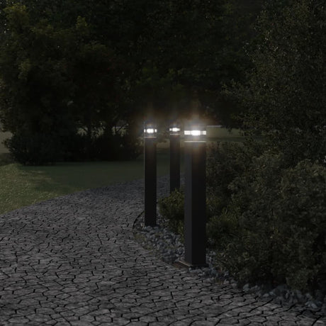 Vidaxx Außenstehleuchten 3 Stk. 80 cm Aluminium schwarz
