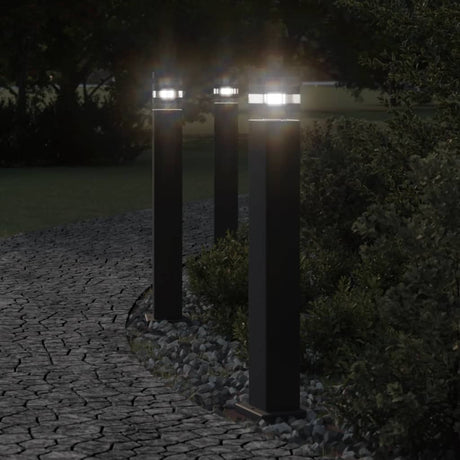 Vidaxx Außenstehleuchten 3 Stk. 80 cm Aluminium schwarz