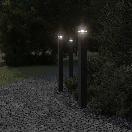 Vidaxx Außenstehleuchten 3 Stück 110 cm Aluminium schwarz