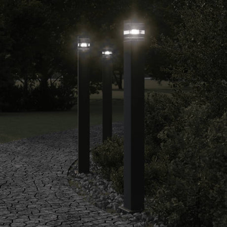 Vidaxx Außenstehleuchten 3 Stück 110 cm Aluminium schwarz