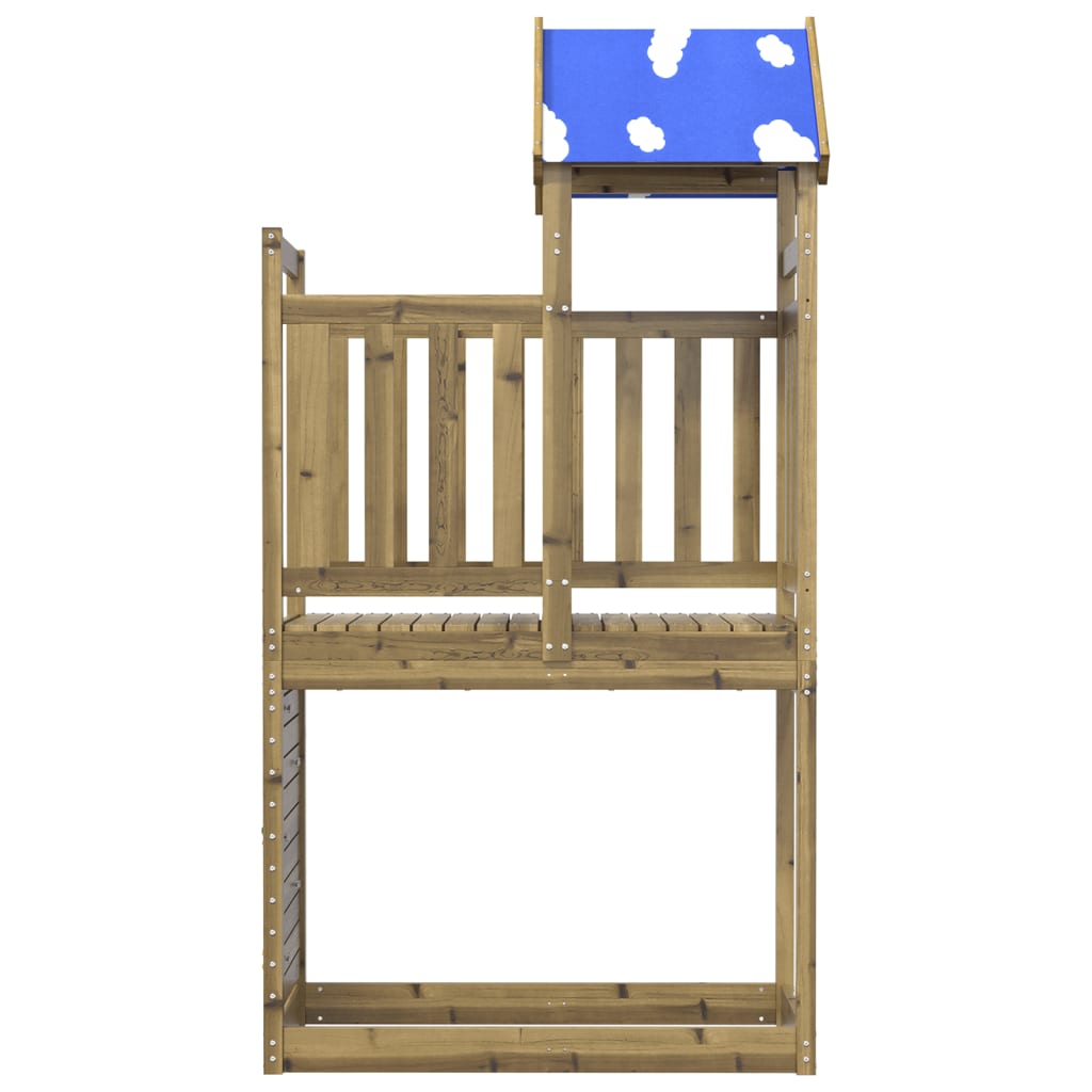 Vidaxl Play Tower med klippevæg 110.5x52.5x215 cm imprægneret træ