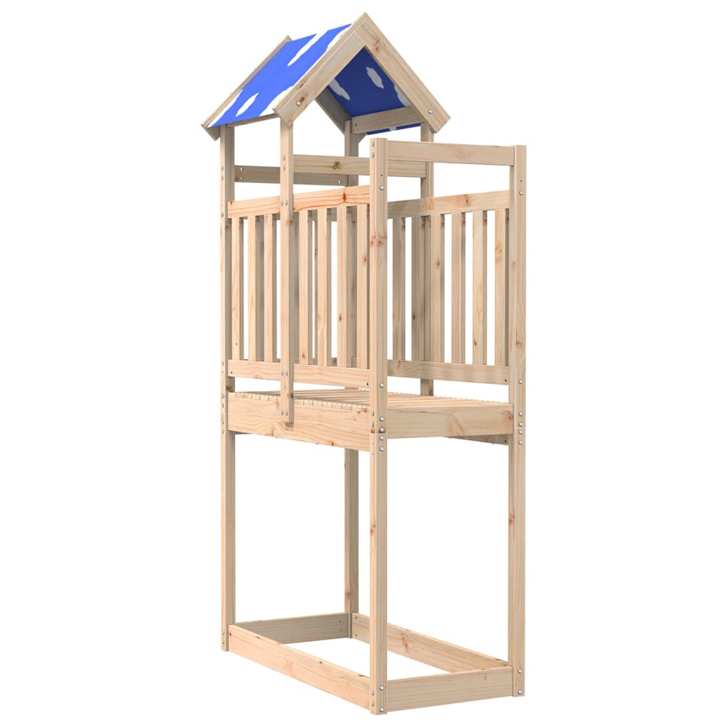 Vidaxl Play Tower 110.5x52.5x215 cm Solid fyrretræ