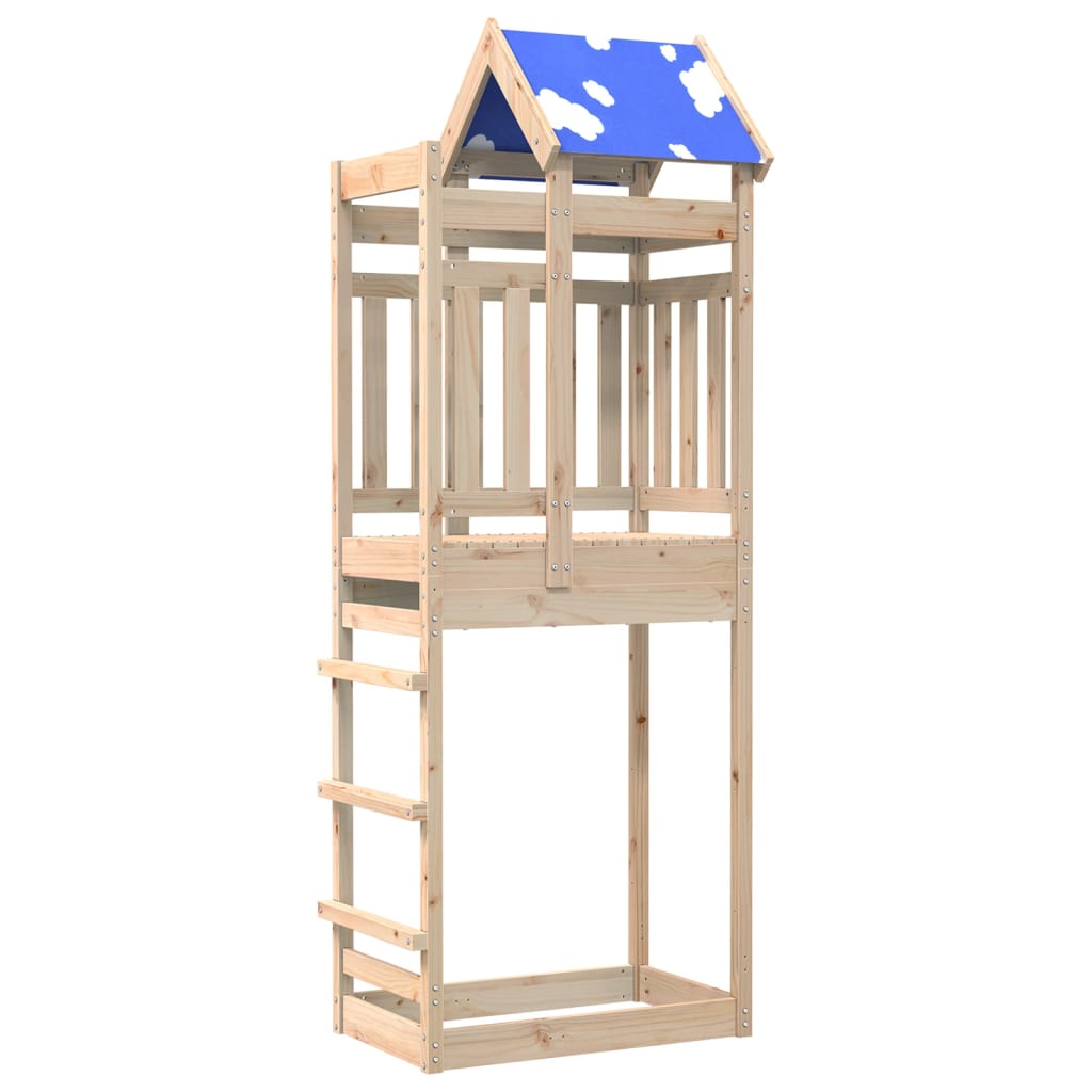 Vidaxl Play Tower 85x52.5x239 cm de pino sólido