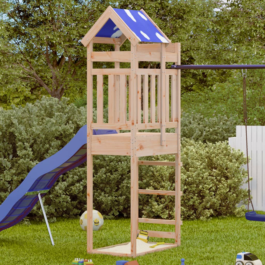 Vidaxl Play Tower 85x52.5x239 cm de pino sólido