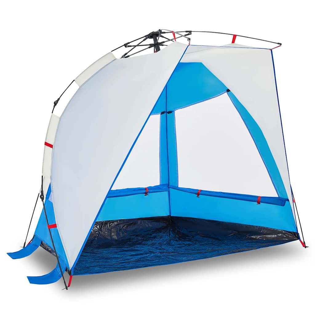 VidaXL Strandzelt 2-Personen wasserdicht Schnellspanner azurblau