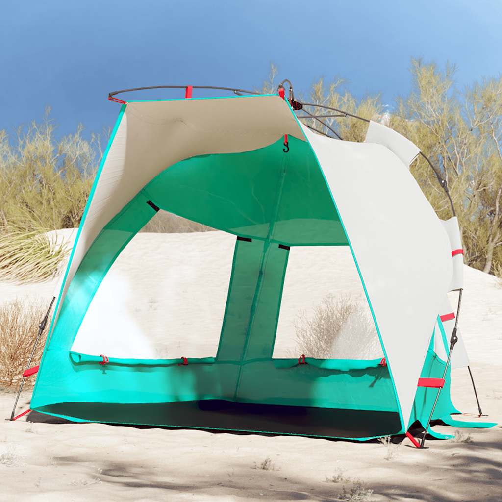 Vidaxl Beach Tent 2 Personne étanche à libération rapide en vert