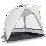 Vidaxl Beach Tenda per 2 persone impermeabile a rilascio rapido grigio