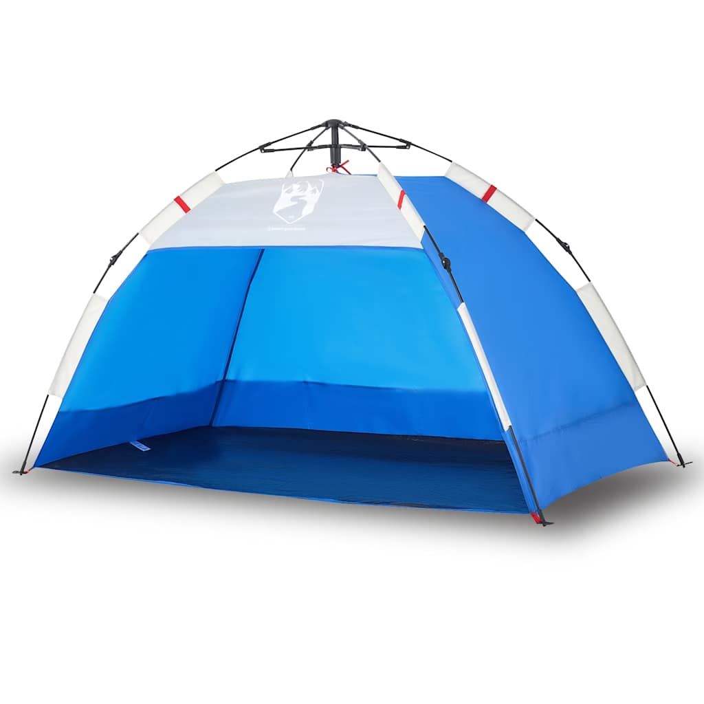 VidaXL Strandzelt 2-Personen wasserdicht Schnellspanner azurblau