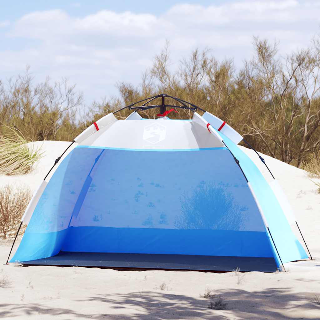 Vidaxl Beach Zelt 2-Personen wasserdichte schnell freisetzende Azure Blau