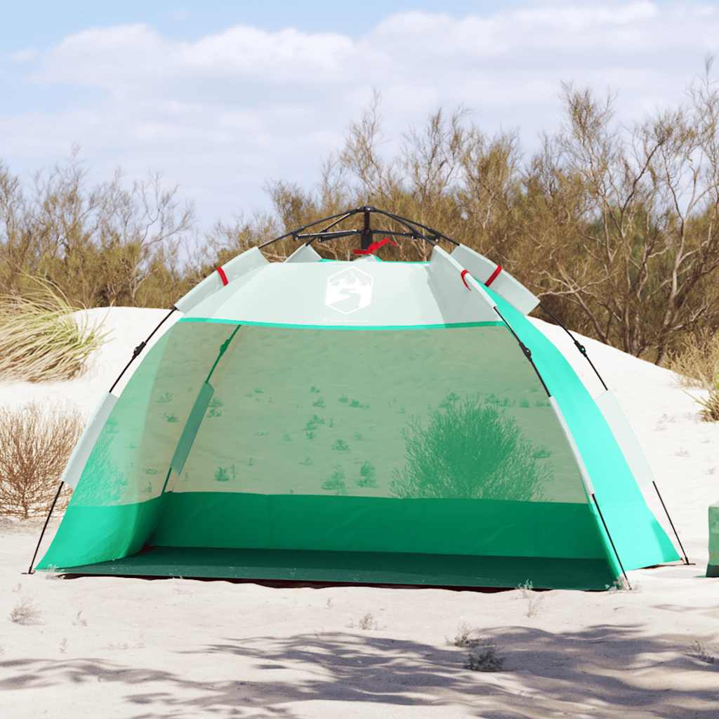 VidaXL Strandzelt 2-Personen wasserdicht Schnellverschluss meergrün