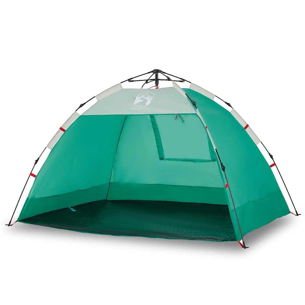 Vidaxl Beach Tenda per 2 persone impermeabile a rilascio rapido verde