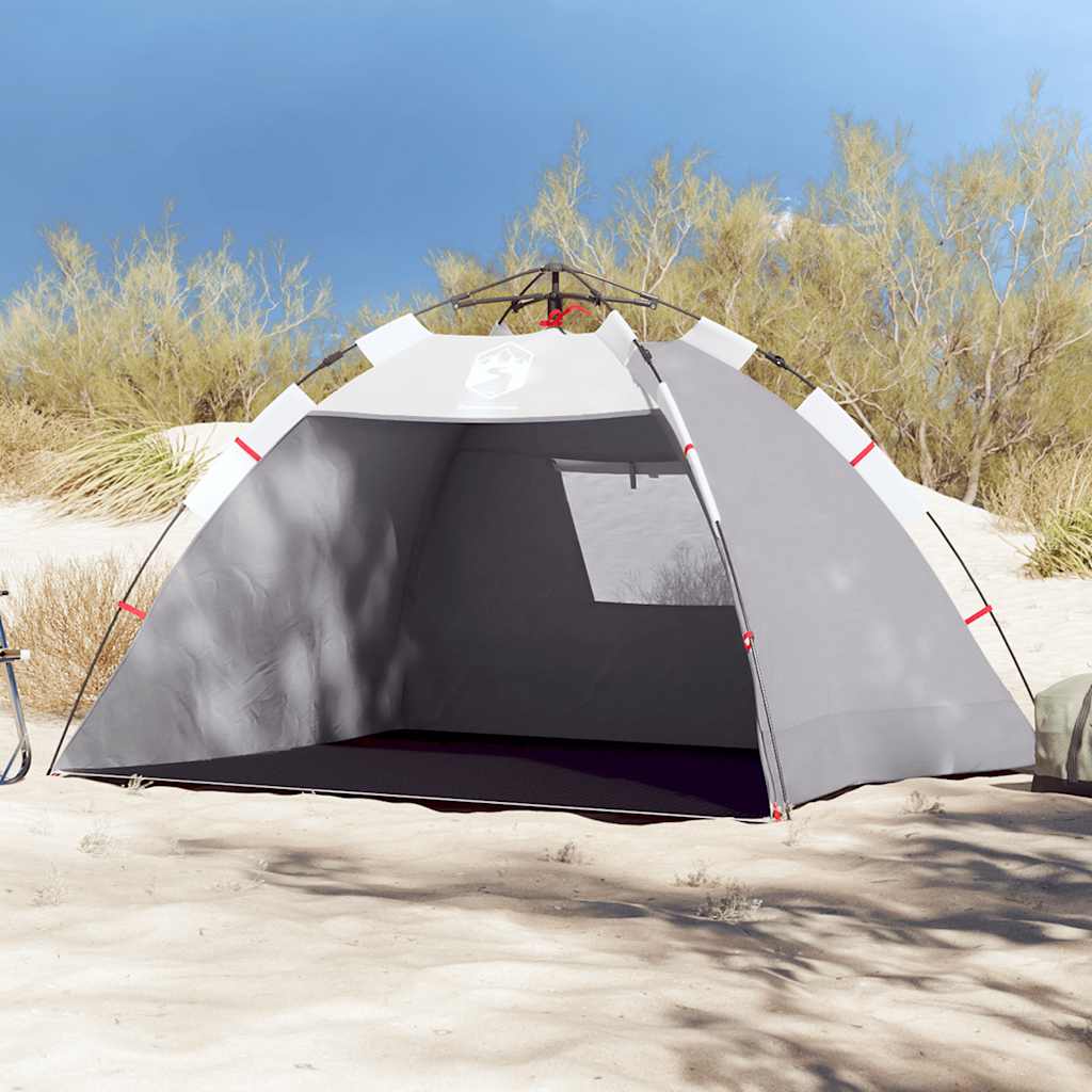 VidaXL beach tent 2-person waterproof fast-release gray