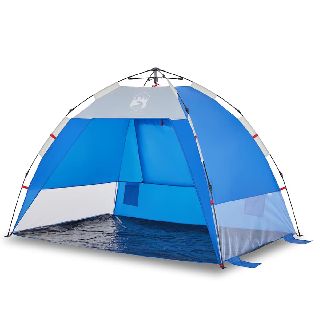VidaXL Strandzelt 2-Personen wasserdicht Schnellspanner azurblau