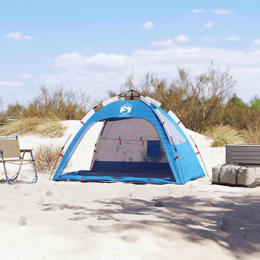 Vidaxl beach tent 2-person waterproof fast-release azure blue