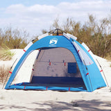 Vidaxl beach tent 2-person waterproof fast-release azure blue