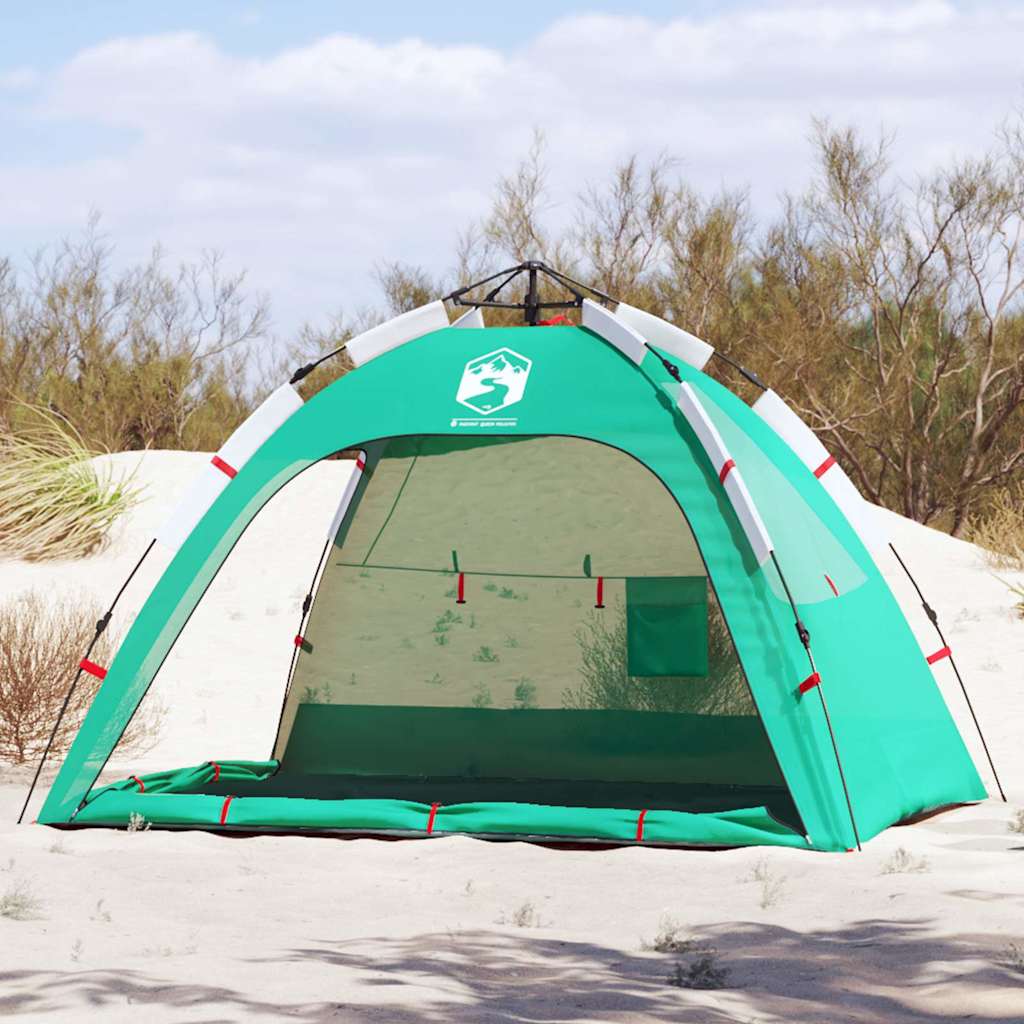 VidaXL Strandzelt 2-Personen wasserdicht Schnellverschluss meergrün