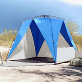 VidaXL Strandzelt 4-Personen wasserdicht Schnellspanner azurblau