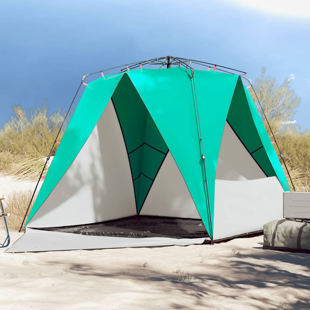 Vidaxl Beach Tent à 4 personnes étanche à libération rapide en vert