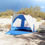 Vidaxl beach tent 2-person waterproof fast-release azure blue