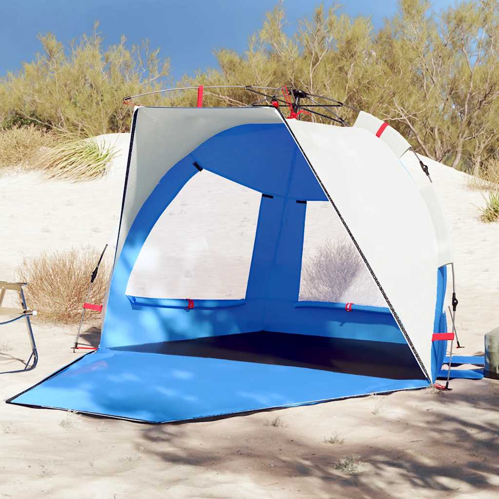 Vidaxl Beach Tenda per 2 persone impermeabile a rilascio rapido azzurro blu azzurro