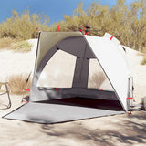 Vidaxl Beach Tenda per 2 persone impermeabile a rilascio rapido grigio