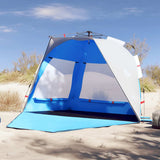 VidaXL Strandzelt 3-Personen wasserdicht Schnellspanner azurblau