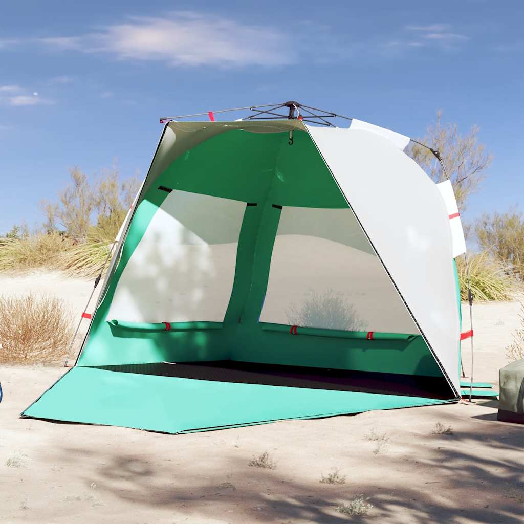 Vidaxl Beach Tenda 3 persone impermeabili a rilascio rapido verde marino