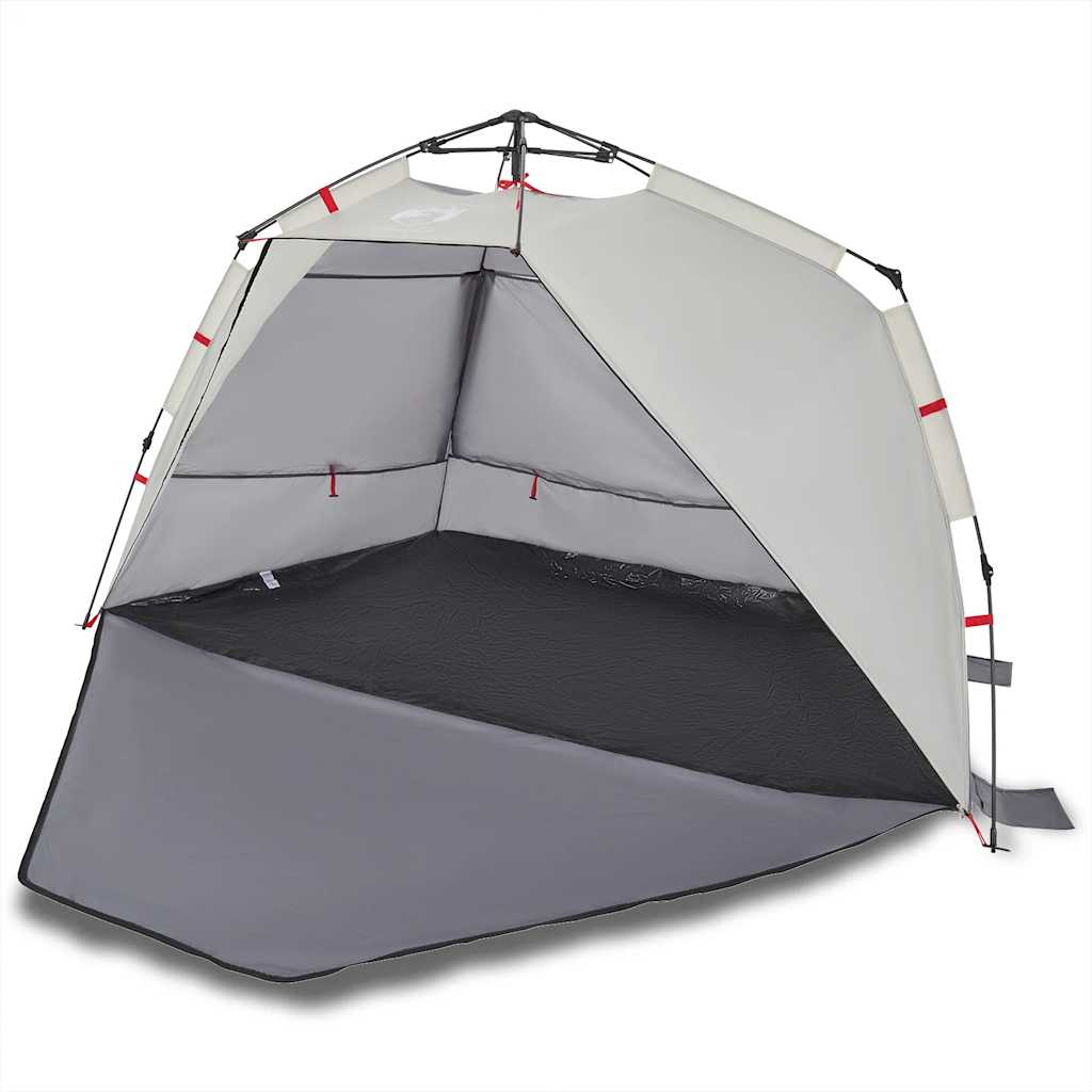 Vidaxl Beach Tenda 3 persone Rilascio rapido impermeabile grigio