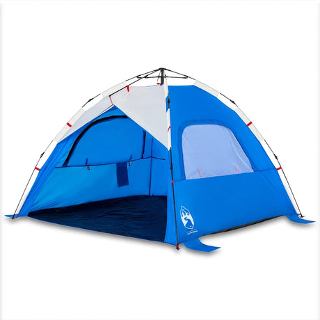 VidaXL Strandzelt 3-Personen wasserdicht Schnellspanner azurblau