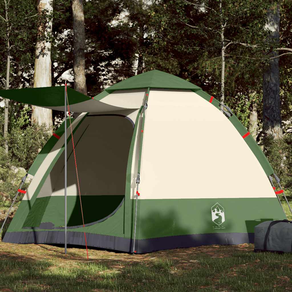 Vidaxl camping tent 4-person quick release green