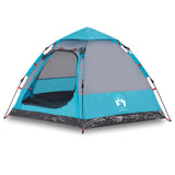 Vidaxl Camping Tent 4 Persona Rápido Blue Blue